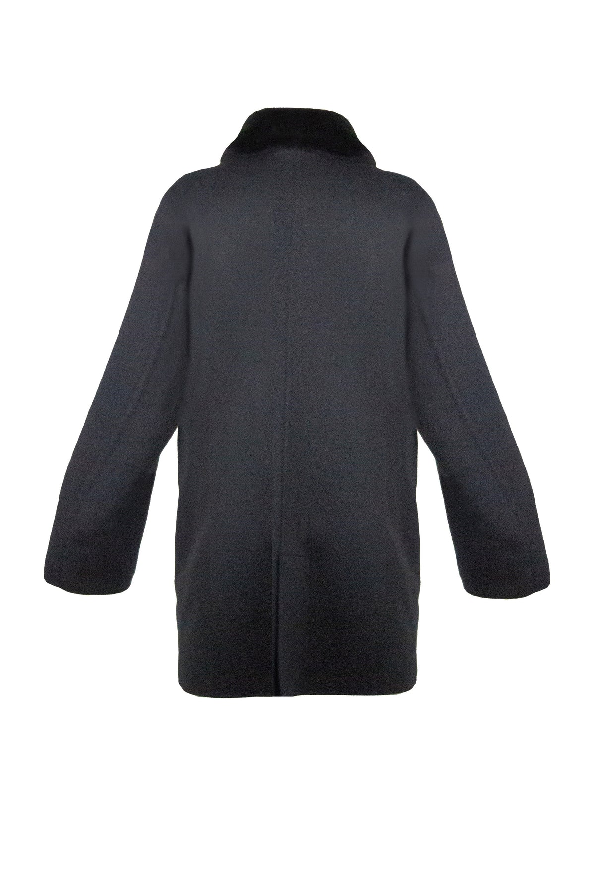 Abrigo trench de cashmere con cuello desmontable de nutria