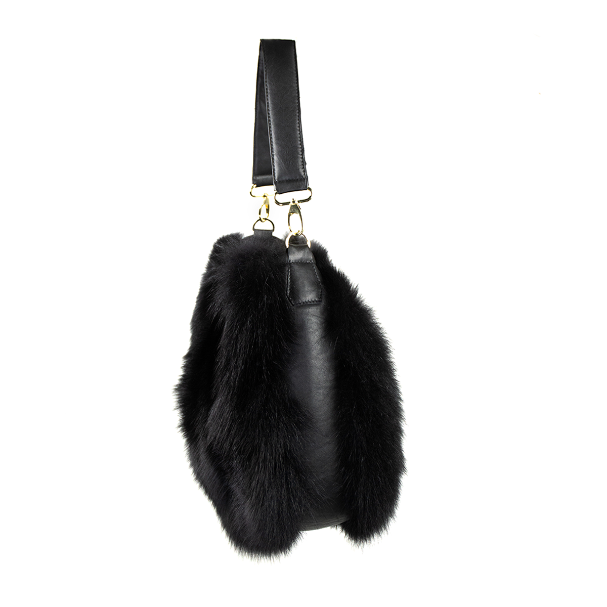 Bolso De Piel De Zorro Con Cuero