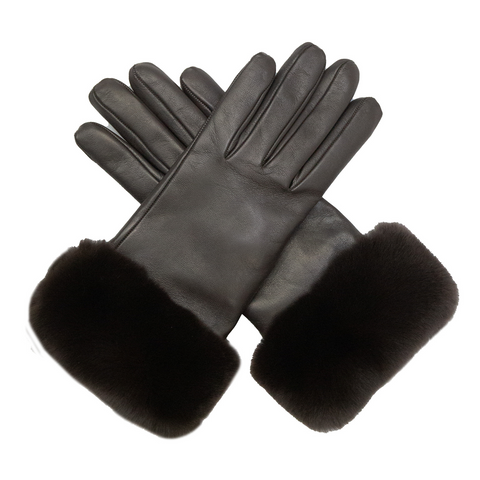 Guantes De Piel Con Rex, Forrados De Lana.