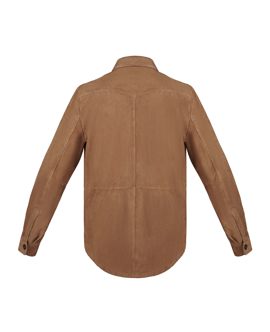 Camisola de Piel Agamuzada Camel